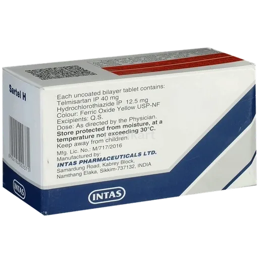 sartel h 40mg tablet 15's